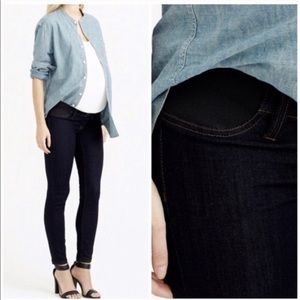 J.Crew Maternity Matchstick Skinny dark Wash Jeans 28 Regular Side Panel